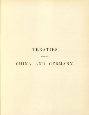 Treaties between China and Germany
