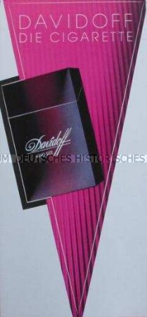 Werbeaufkleber für "Davidoff"-Zigaretten