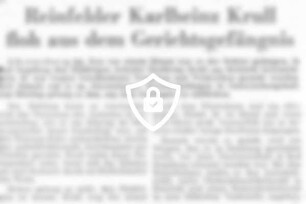 Reinfelder [Name maskiert] floh aus dem Gerichtsgefängnis