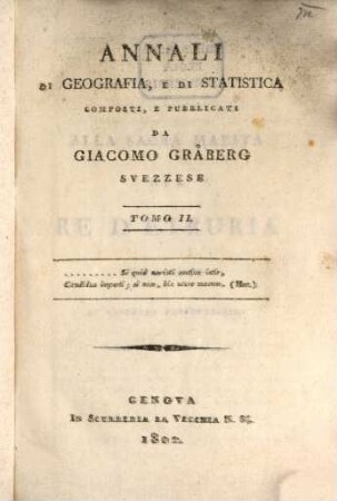 Annali di geografia e di statistica, 2