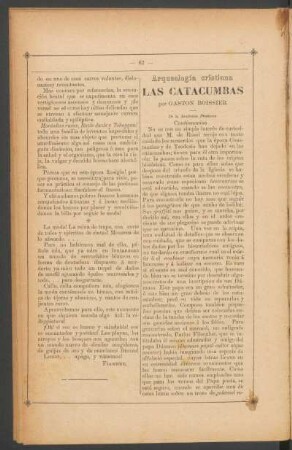 Las catacumbas - (Continuación) : Arqueología cristiana