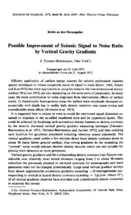 Possible improvement of seismic signal to noise ratio by vertical gravity gradients