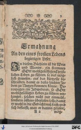 Ermahnung.