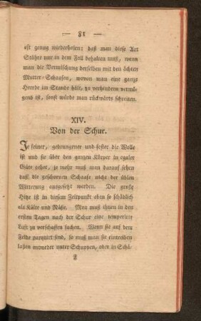 XIV. Von der Schur