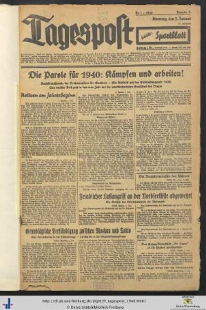 Nr. 1-26 (Januar 1940)