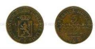 Reuß jüngerer Linie, 3 Pfennig