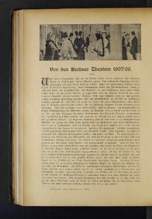 Von den Berliner Theatern 1907/08