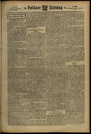 Vierte Ausgabe vom Samstag, den 26. Oktober 1912.
