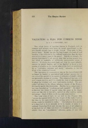 Valuation - A Plea for common sense