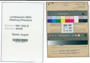 Entnazifizierung August Niedel, geb. 05.08.1913 (Schneider)