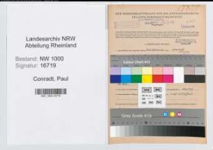 Entnazifizierung Paul Conradt, geb. 14.07.1914 (Zollassistent)