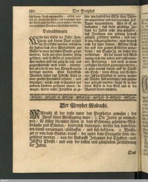 Der Prophet Maleachi.