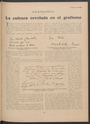 Grafología - La cultura revelada en el grafismo