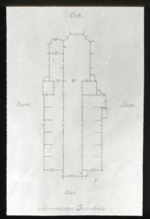 Stiftskirche, schematischer Grundriß