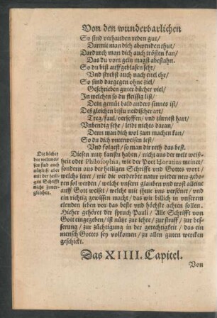 Das XIIII. Capitel.