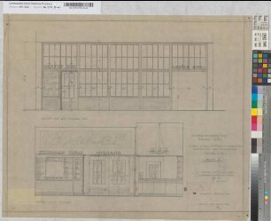Haltepunkt Essen-Süd: Einbau eines Erfrischungsraumes, Blatt 2: Ansichten, M. 1:20 Hge, Sknr.: 1, Fanr.: 13, Bunr.: 9