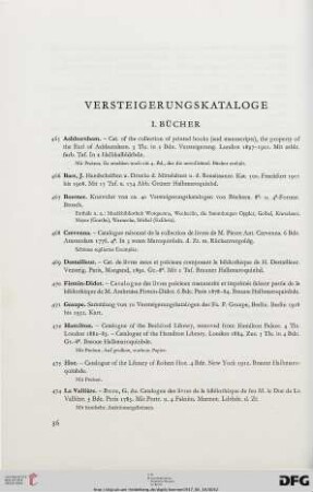 Versteigerungskataloge (Nr. 465-539)