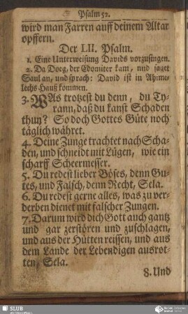 Der LII. Psalm