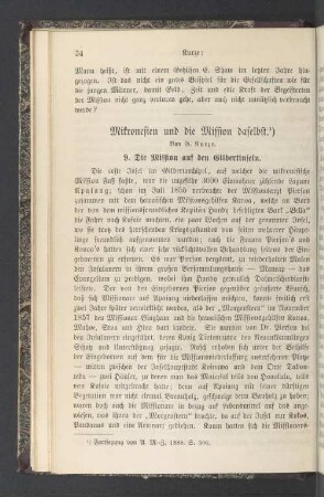 Mikronesien und die Mission daselbst