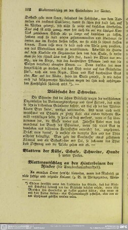 Blattern der Kühe, Schafe, Schweine, Hunde