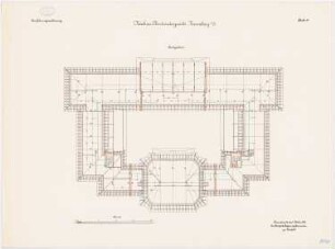 Oberlandesgericht, Naumburg/Saale: Grundriss Dachgeschoss 1:100