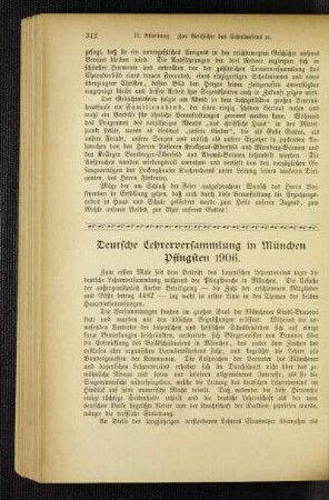 Deutsche Lehrerversammlung in München Pfingsten 1906