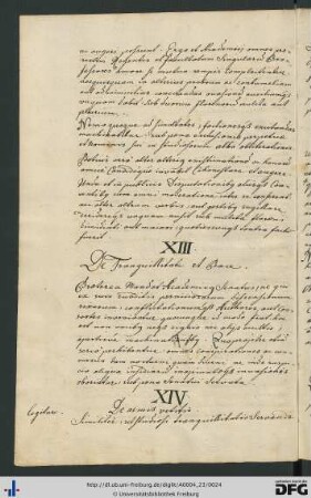 [fol. 10] De tranquillitate et pace