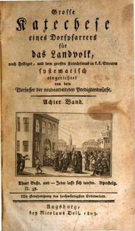 Grosse Katechese eines Dorfpfarrers für das Landvolk, 8