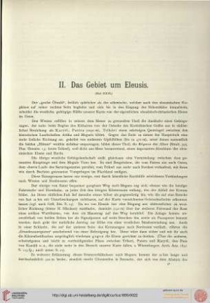 Das Gebiet um Eleusis