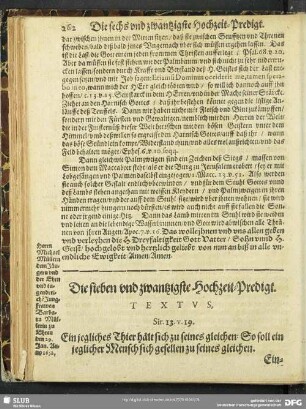 Die sieben und zwantzigste Hochzeit-Predigt