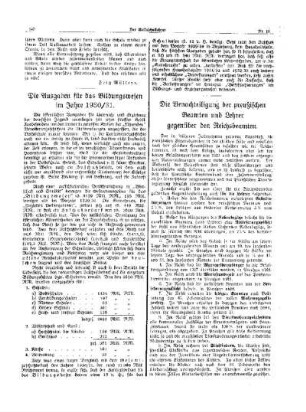 Die Benachteiligung der preußischen Beamten und Lehrer gegenüber den Reichsbeamten