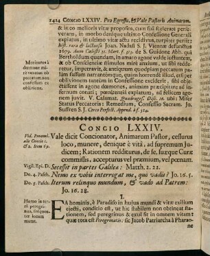 1414-1436, Concio LXXIV.