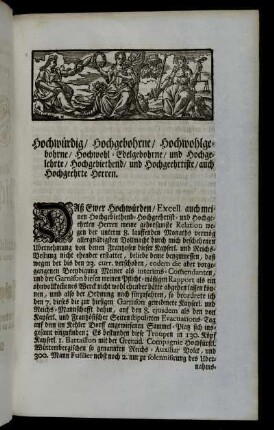 Hochwürdig/ Hochgebohrne/ Hochwohlgebohrne...auch Hochgeehrte Herren.