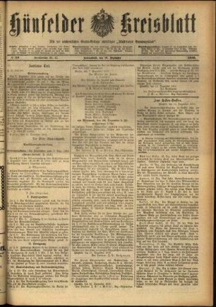 Ausgabe vom Samstag, den 16. Dezember 1916.