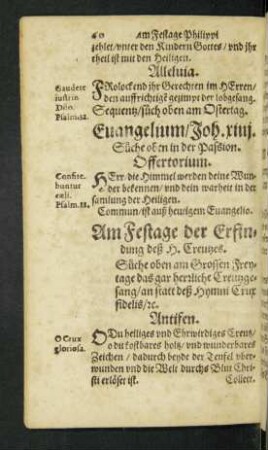 Am Festage der Erfindung deß H. Creutzes.