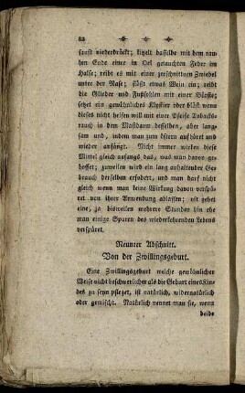 Neunter Abschnitt. Von der Zwillingsgeburt. - Eilfter Abschnitt. Von der widernatürlichen Geburt im allgemeinen.