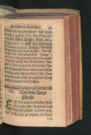 IX. Von dem Ampt Christi.