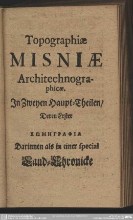 Topographiae Misniae Architechnographicae