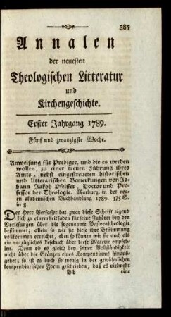 Fünf und zwanzigste Woche