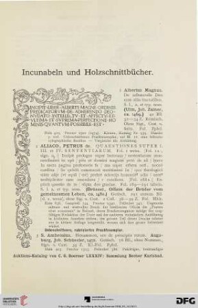 Incunabeln und Holzschnittbücher (Nr. 1-128)