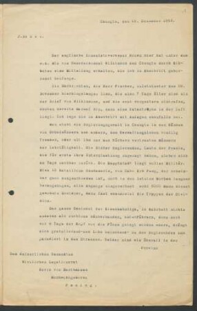 Brief von Fritz Weiss an Johann Friedrich Wilhelm Elmershaus von Haxthausen