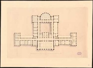 Kollegiengebäude der Kaiser-Wilhelm-Universität Straßburg Wettbewerb: Grundriss 1.OG 1:200