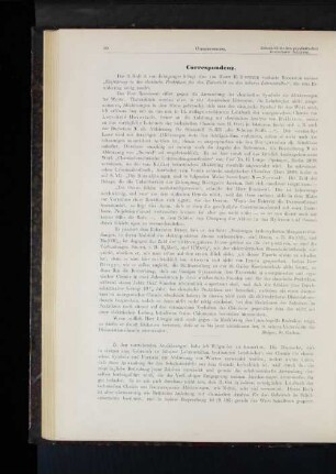 Correspondenz.