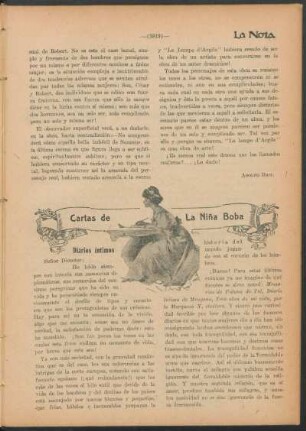 Cartas de la Niña Boba : Diarios íntimos