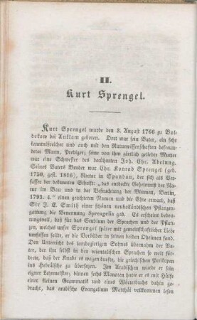 II. Kurt Sprengel.