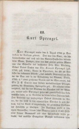 II. Kurt Sprengel.
