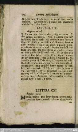 Lettera CXI. Signor mio!