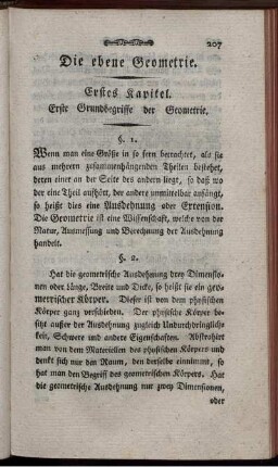 Die Ebene Geometrie.