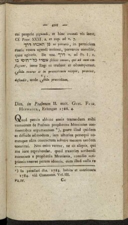 [ X. D. Guil. Frid. Hufnagel Diss. in Psalmum II.]