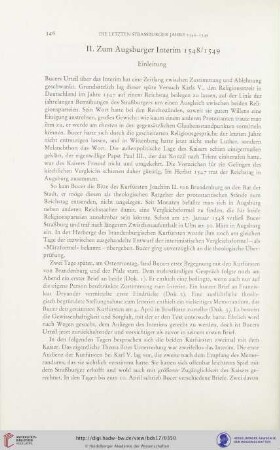 II. Zum Augsburger Interim 1548 / 1549